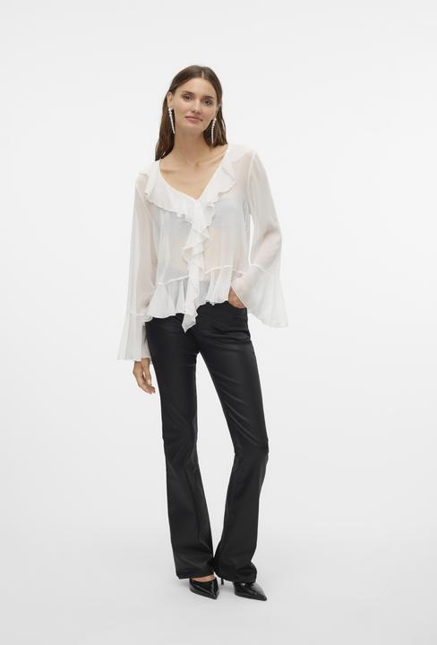 Actual product image Vero Moda Vmflash Mr Flared Coated Pants Noos (L)