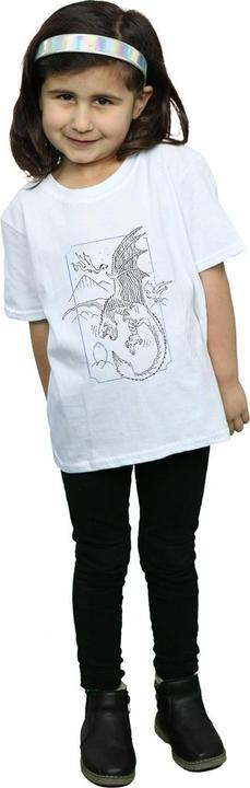Immagine prodotto Dragon Line Art Maglietta Ragazze (128)
