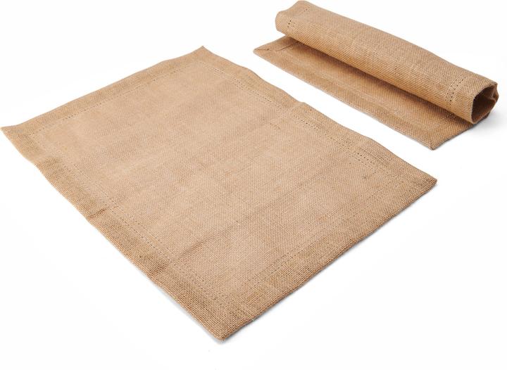 Actual product image Mikasa Rectangle Jute Placemats, Set of 2, Natural, 35 x 45cm (2 pcs., 35 x 45 cm)