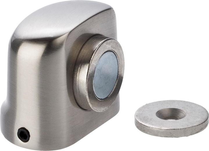Burg Wächter Magnet-Türpuffer TBM 2430 Höhe 30 mm Leichtmetall Edelstahl-Optik Dübelmontage (1 Stück)