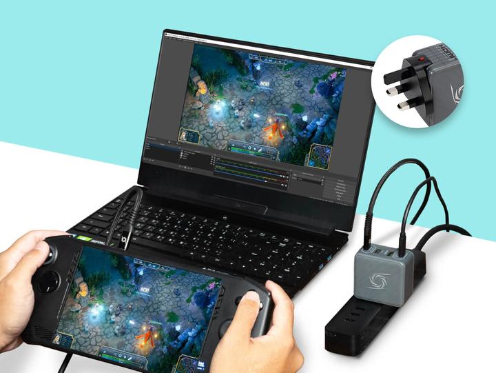 Produktbild AVerMedia Ladedock, EliteGO (GC313Pro) Black, 100W GaN, HD (Windows, iOS)