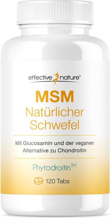 Effective Nature MSM mit Glucosamin und Phytodroitin (120 Stück, Tabletten, 120 g)