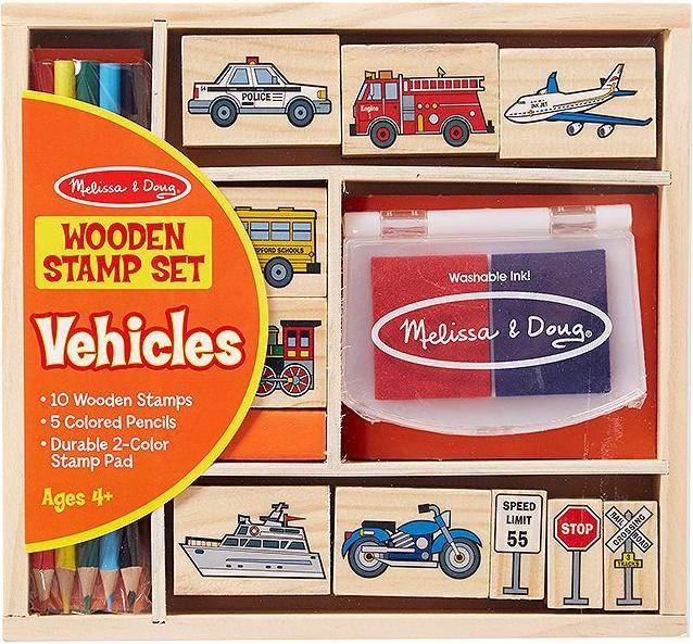 Produktbild Melissa & Doug Stamp Set Fahrzeuge