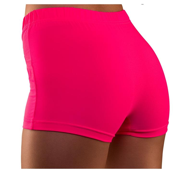 Wicked Costumes 80er Neon Hot Pants Shorts in Neon Pink (XS)
