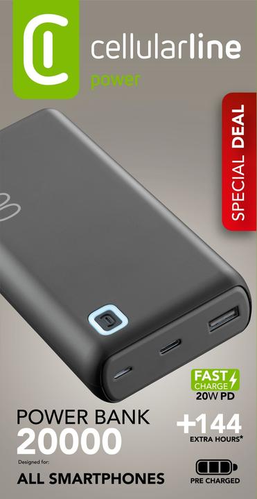 Actual product image Cellularline Essence Turbo 20000 (20000 mAh, 20 W, 74 Wh)