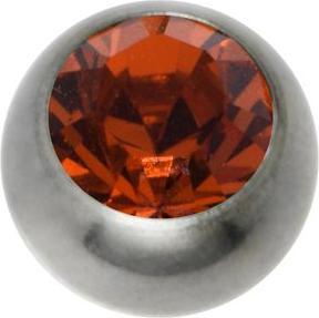 Bijouteria 1.2mm Titan Piercingteil (Swarovski Kristall, Titan)