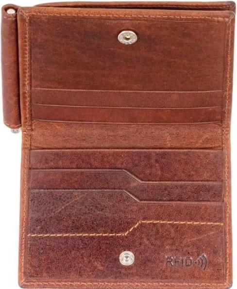 Image du produit Mika Porte-monnaie RFID en cuir 11 cm avec pince à billets