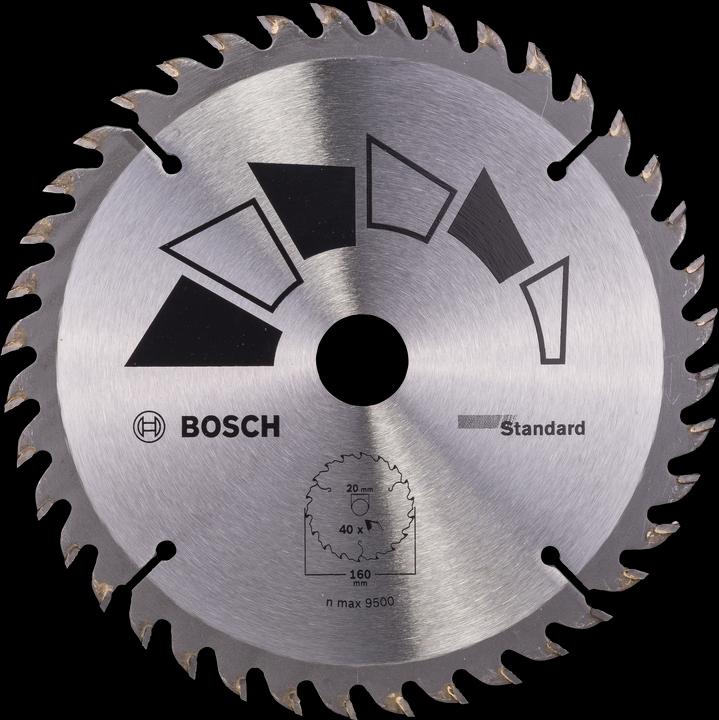 Actual product image Bosch Zubehör Circular saw blade STANDARD D= 160 mm Bore= 20 mm Z= 40