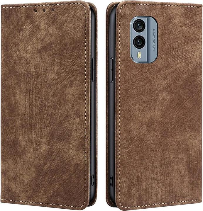 Actual product image Cover-Discount Nokia X30 - Stand Flip Case Cover brown (Nokia X30)