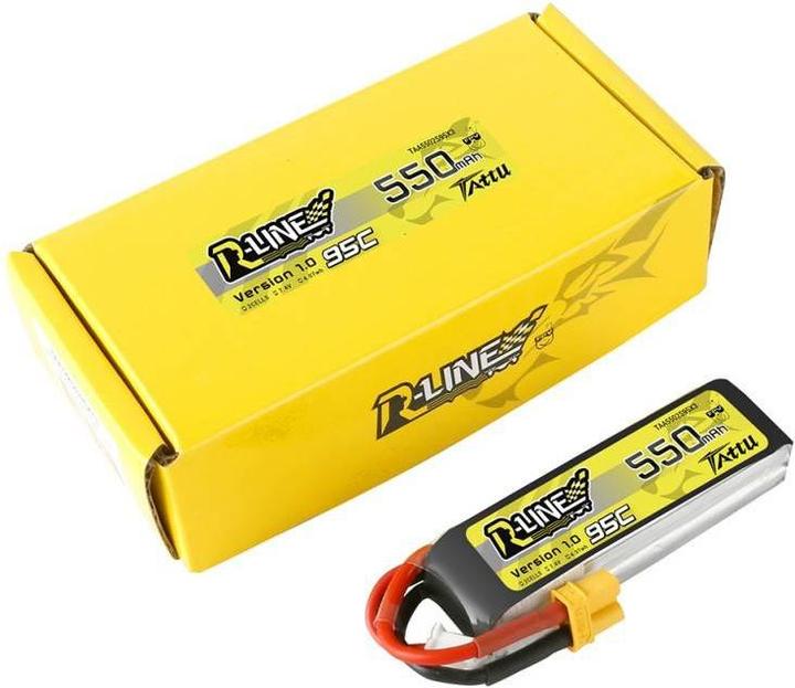 Immagine prodotto Tattu R-Line 550mAh 7.4V 2S1P 95C Lipo Battery (7.40 V, 550 mAh)