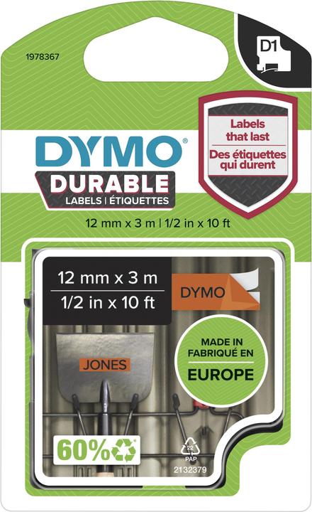 Actual product image Dymo D1 High performance belts (1.20 cm, Orange)