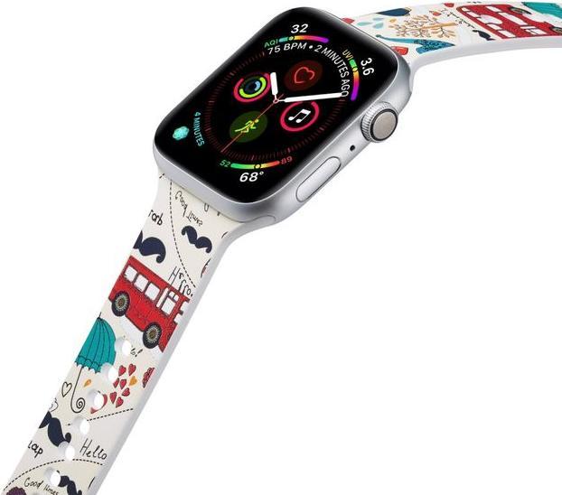 Image du produit MU Style BO Bracelet en silicone avec sujet (41 mm, 38 mm, 40 mm, Silicone)
