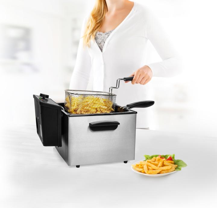 Image du produit Princess Friteuse - 3270 watts, 5 litres, thermostat, 3 paniers pour friteuse, zone froide, 6-7 personnes (Prise UE)