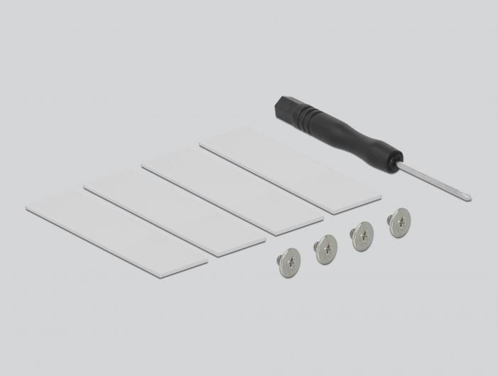 Produktbild Delock PCI Express x16 Karte zu 4 x intern NVMe M.2 Key M mit Kühlkörper und Lüfter