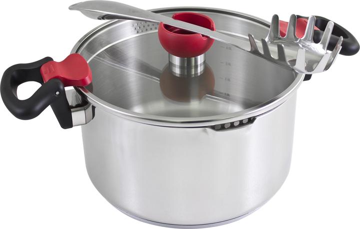 Produktbild Kopf Nelo Topfset (7-teilig, Edelstahl, Induktion, mit intelligenter Abgiesshilfe) (Kochtopf, Edelstahl)