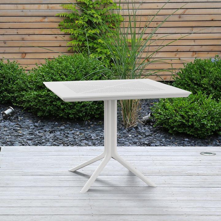 Image du produit CLP Table de jardin Lenval 80 x 80 cm robuste & résistante aux intempéries (80 cm)