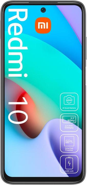 Actual product image Xiaomi Redmi 10 2022 (64 GB, Grey, 6.50", Dual SIM, 50 Mpx, 4G)