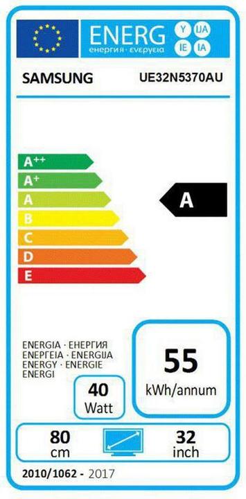 Energie-Label Samsung UE32N5370 (32", LCD, Full HD, 2019)