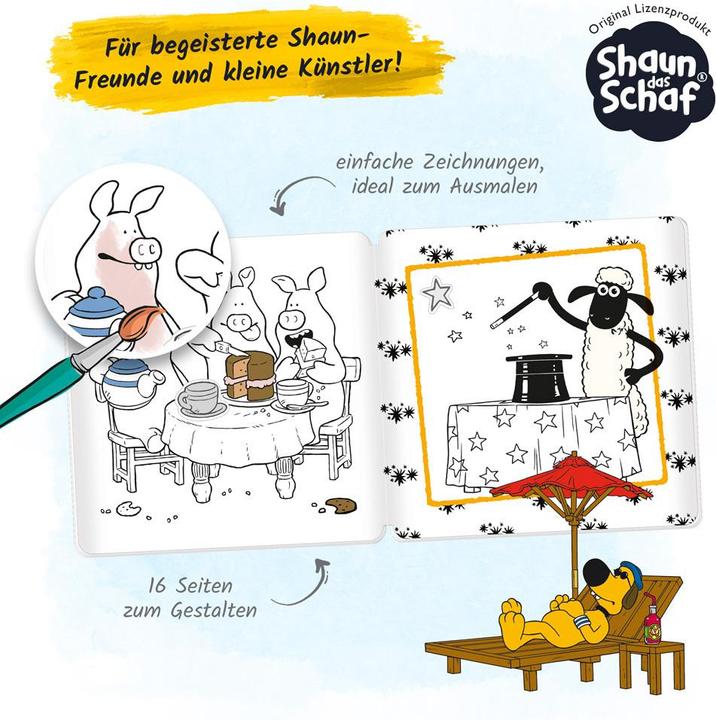 Image du produit Shaun le mouton Livre de coloriage avec autocollants