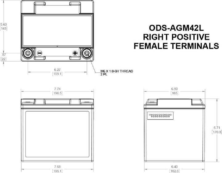 Image du produit Odyssey AGM-Batterie (12 V, 42 Ah, 540 A)