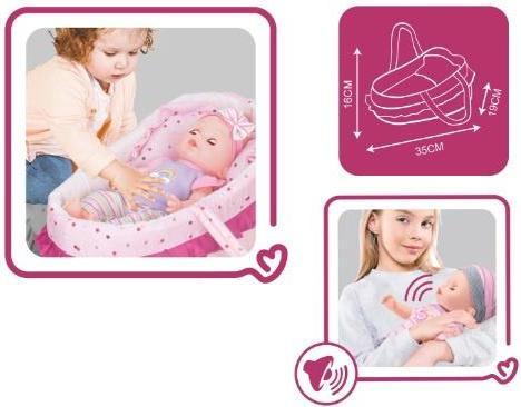 Actual product image Komelon 14in Doll Backpack Set With Drink /Pee