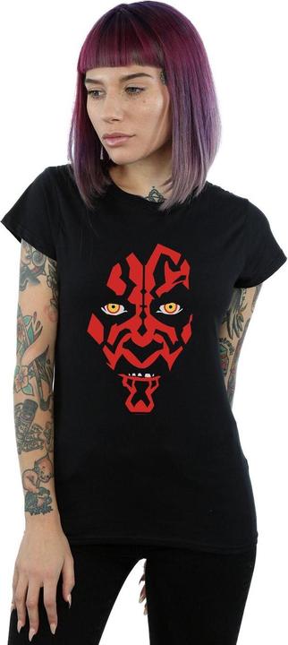 Actual product image Star Wars Womens/Ladies Darth Maul Face Cotton T-Shirt (L)