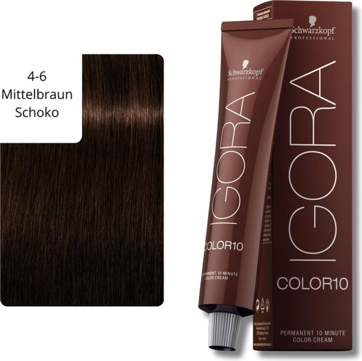 Produktbild Schwarzkopf Professional Igora Color10 Haarfarbe (4-6 Mittelbraun Schoko)