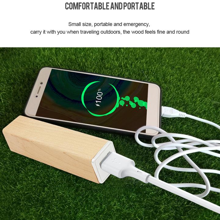 Image du produit Eleven Wood Power Bank batterie externe 3000mAh bois véritable Cherry (3000 mAh)
