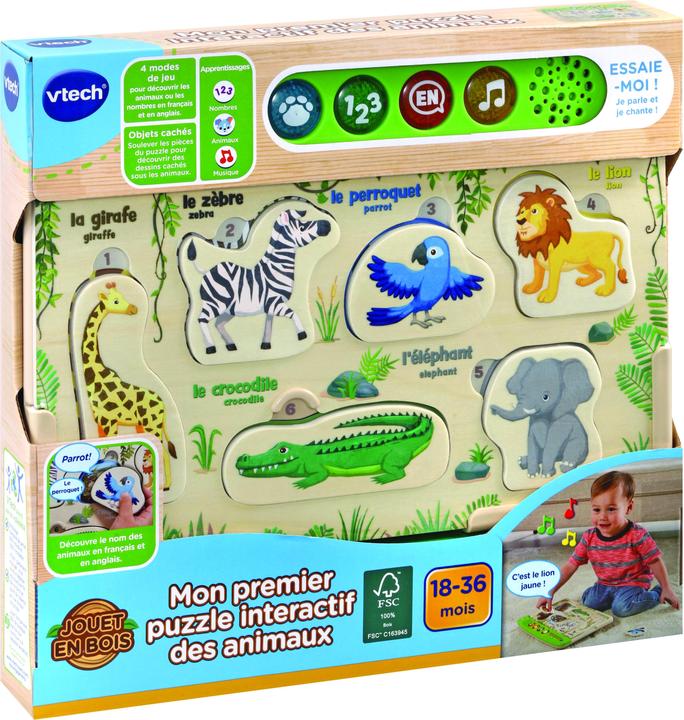 Image du produit VTech Premier Puzzle Interactif Animaux (Français)