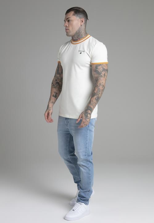 Actual product image Siksilk T-shirt Ringer T-shirt in ecru (M)
