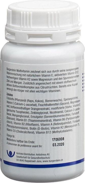 Actual product image Burgerstein Multivitamin (60 Piece, Capsules, 128 g)