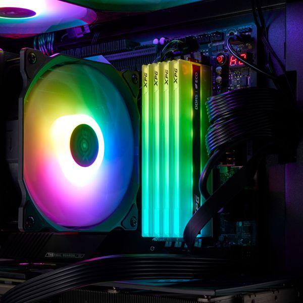 Actual product image Adata DDR5 32GB 8000-38 K2 XPG Lancer Neon RGB silvergray (2 x 16GB, 8000 MHz, DDR5 RAM, U-DIMM)
