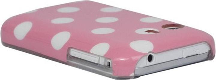 Produktbild König Design Schutzhülle Hard Case für Handy Samsung Galaxy Y S5360 rosa / weiss (Samsung Galaxy Y S5360)