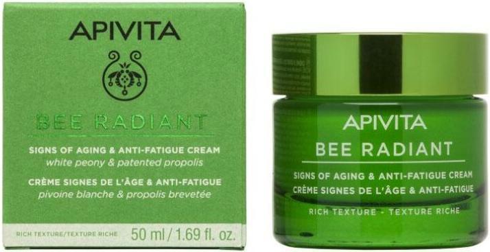 Actual product image Apivita Bee Radiant Signs Of Aging Anti-Fatigue Cream Rich Texture 50ml (50 ml, Day cream)