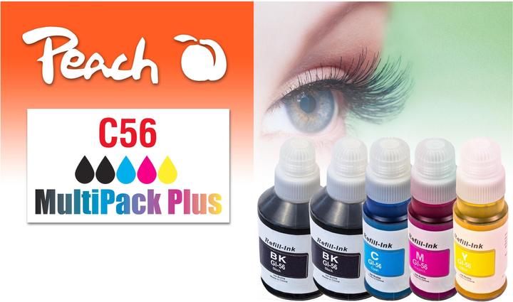 Produktbild Peach Tinte Canon CISS Gl-56, Multi-Pack+ C/M/Y/2x BK (M, Y, C, BK)