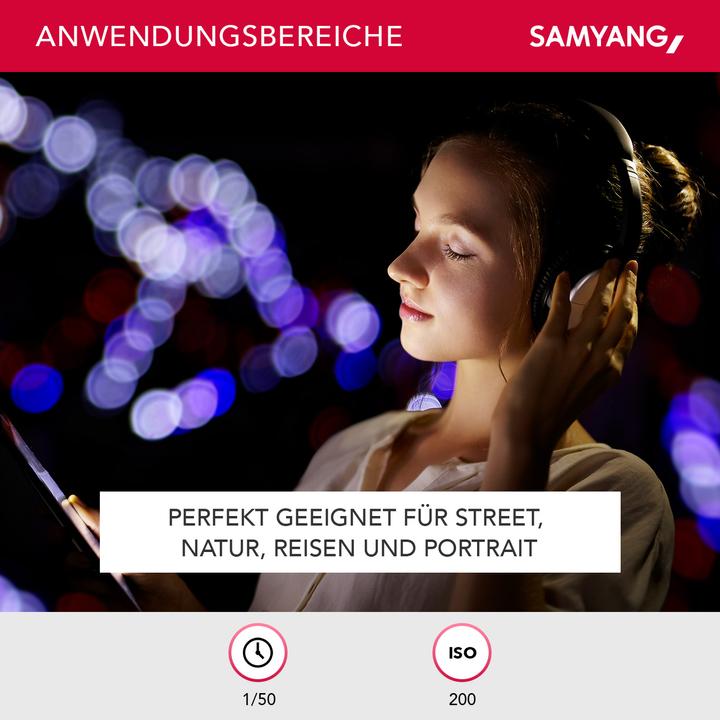 Image du produit Samyang 50mm T1.5 VDSLR Canon (Canon EF, Plein format)