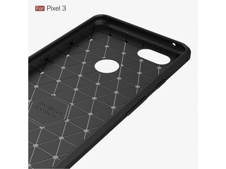 Produktbild Screenguard Google Pixel 3 Hülle Carbon Brushed Soft TPU (Google Pixel 3)