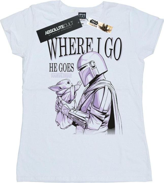 Star Wars The Mandalorian Where I Go TShirt (L)