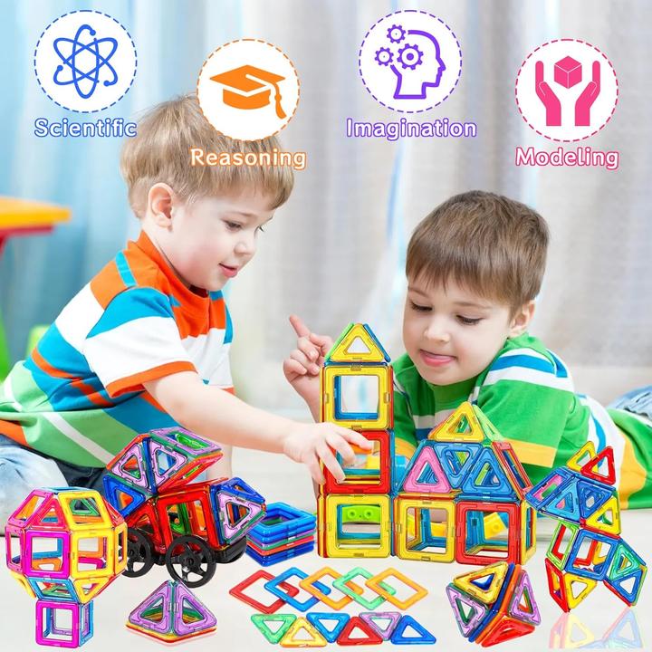 Actual product image Aqxong Magnetic building blocks