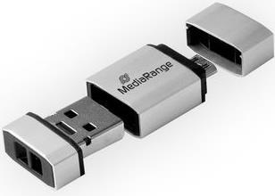 Actual product image MediaRange USB Nano Memory Stick with Micro USB Adapter (8 GB, USB-A, Micro USB-A)