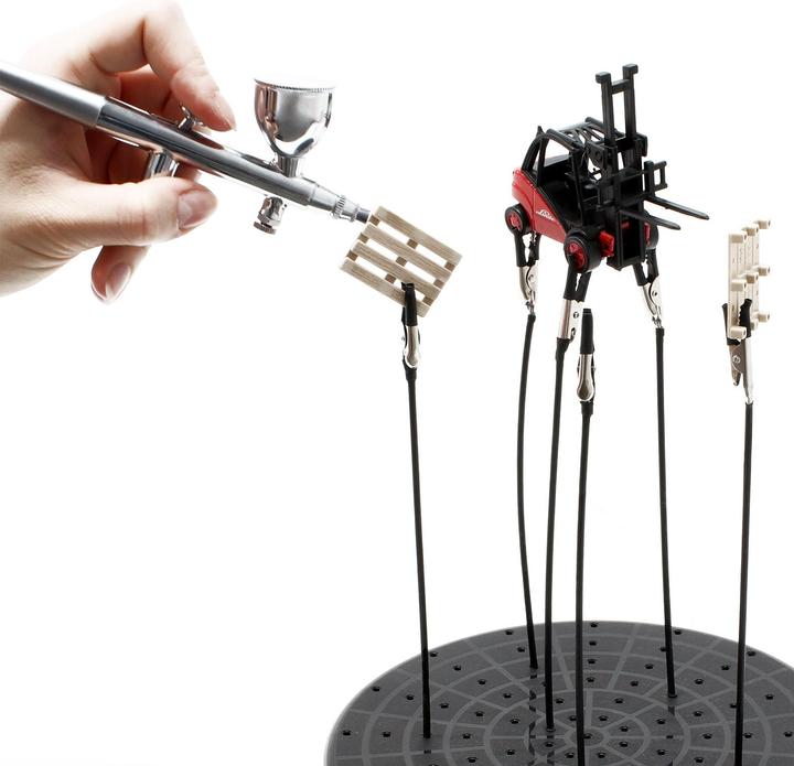 Produktbild Wiltec Airbrush Werkstückhalter 6fach Halterung flexibel Modellbau Lackierständer