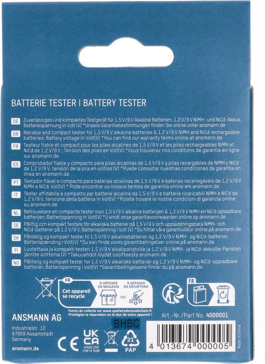 Actual product image Ansmann Batterietester
