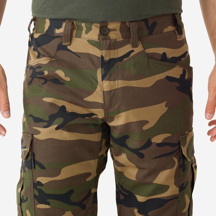 Actual product image Solognac Jagdhose Steppe 500 Cargo strapazierfähig Camouflage grün (S)
