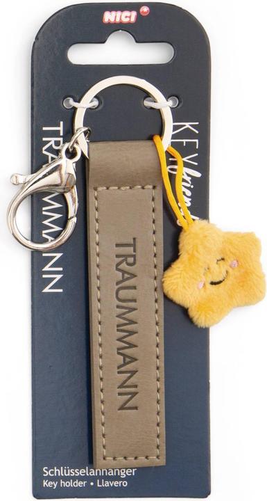 Actual product image Magni NICI Schlüsselanhänger Traummann Kunstlederband mit Stern olive 10cm