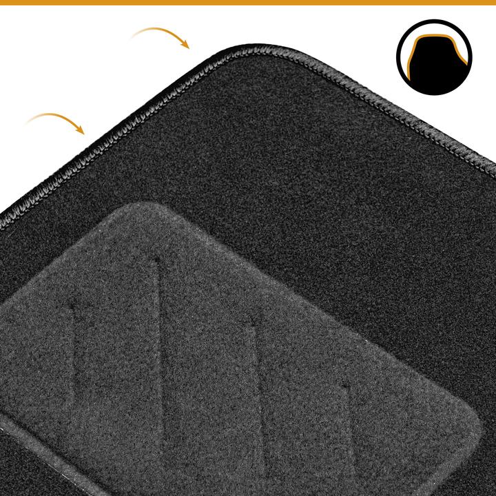 Produktbild CarComfort AutoTeppich Smart, Universal Fumatten-Set 4-teilig anthrazit (2 Vordermatten + 2 Rückmatten)