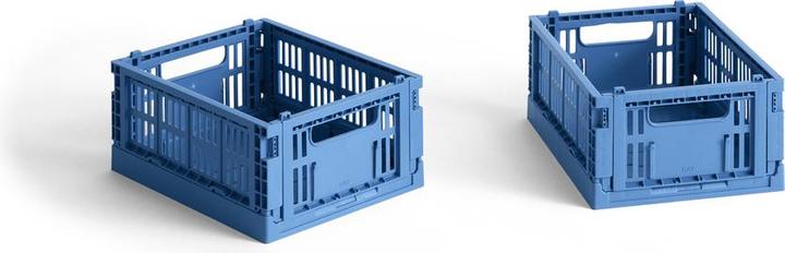 HAY Set of 2 Colour Crate Mini - Electric Blue
