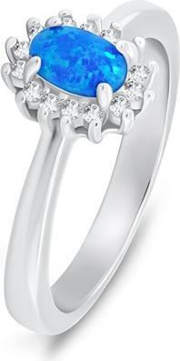 Produktbild Brilio Silver - Elegant silver ring with opal and zircons RI106WB - Circuit: 54 mm (54)
