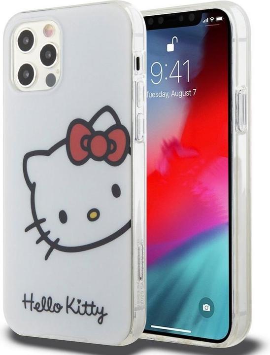 Actual product image Hello Kitty IML Head Logo Cover case for iPhone 12/12 Pro - White (Apple iPhone 12)