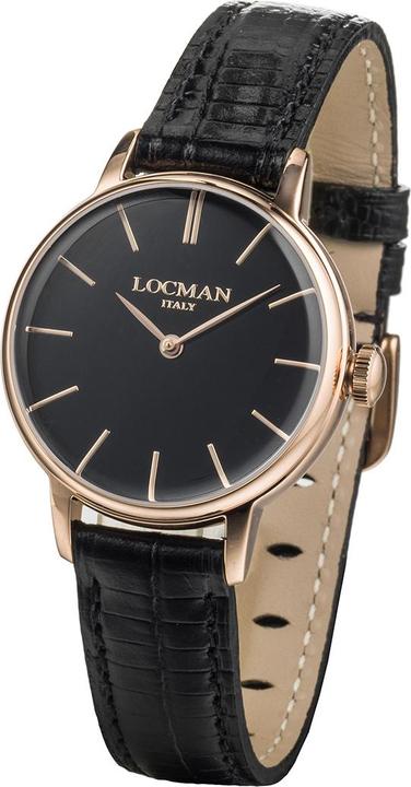 Produktbild Locman Italy Damenuhr 1960 Lady schwarz/roségold PVD Ref. 0253 (Analoguhr)