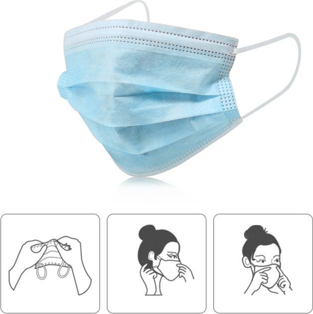 cyoo 10 Stück Einweg Gesichtsmaske - Blau (10 x)